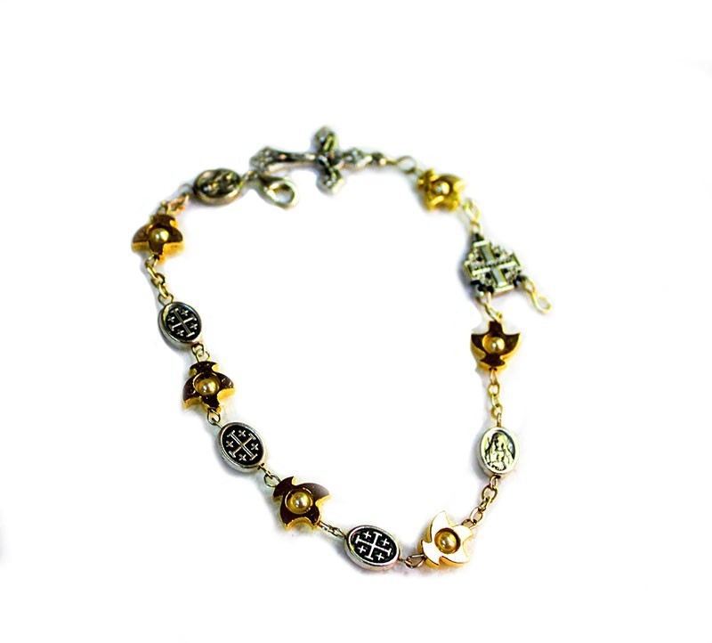 Single decade rosary bracelet