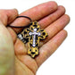 Olive wood & Metal Crucifix pendant