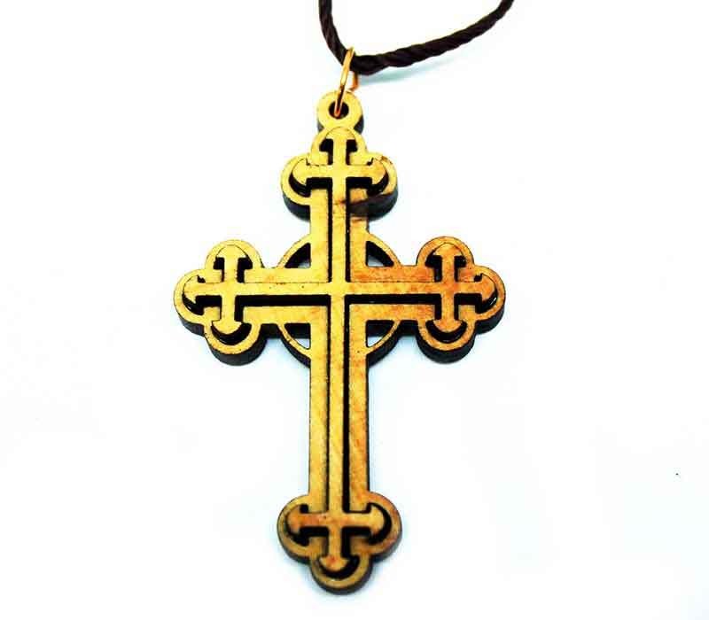 Olive wood Cross pendant