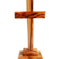Cross on base | Olive wood |   14 c"m 5.5 inches