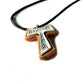 Tau Cross pendant - Olive wood & Metal