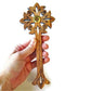 Special Palm Cross with soil from Jerusalem | Olive wood