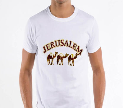Jersusalem & camels  -  T- shirt