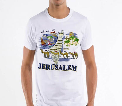 Israel map - Jerusalem - T-shirt