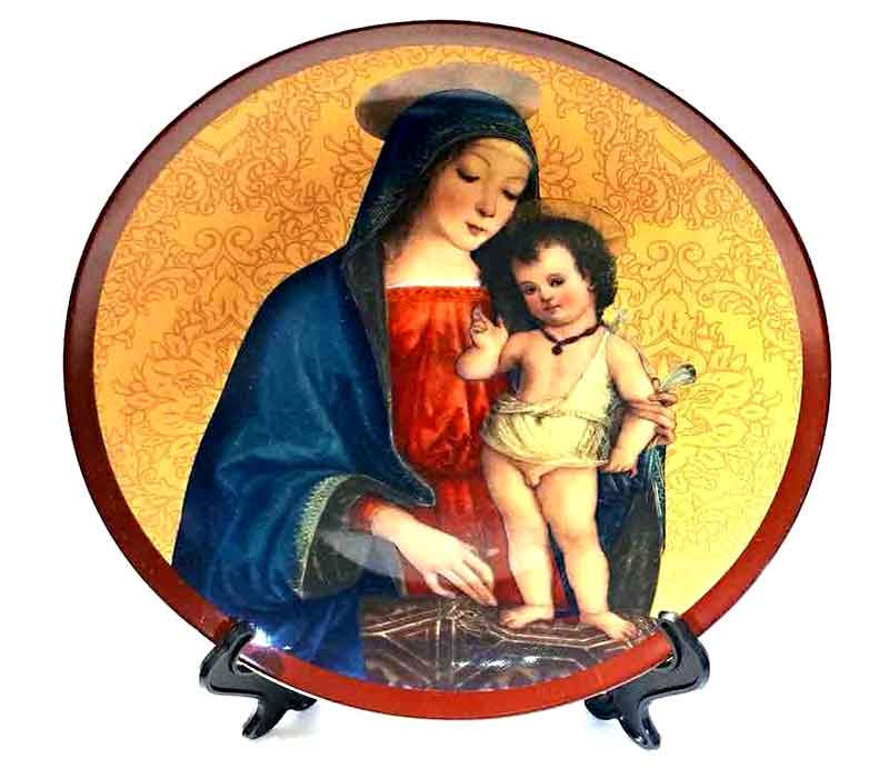 Wall Plate Mother Mary and Baby Jesus