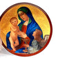 Wall plate Mother Mary and baby Jesus
