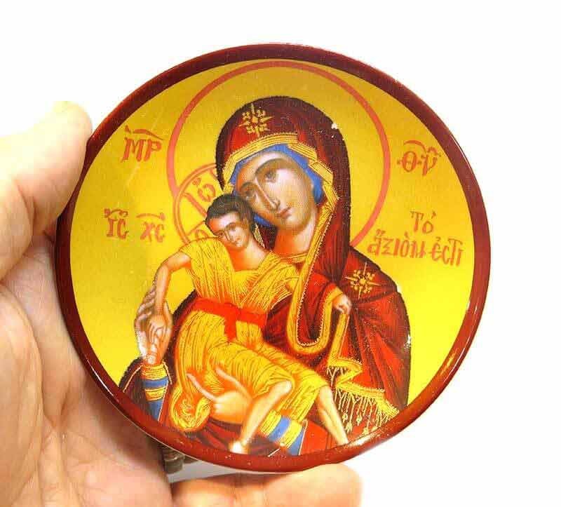 Mother Mary and Jesus plate