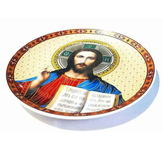 A plate with Jesus' Icon