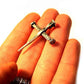 Silver cross of nails pendant