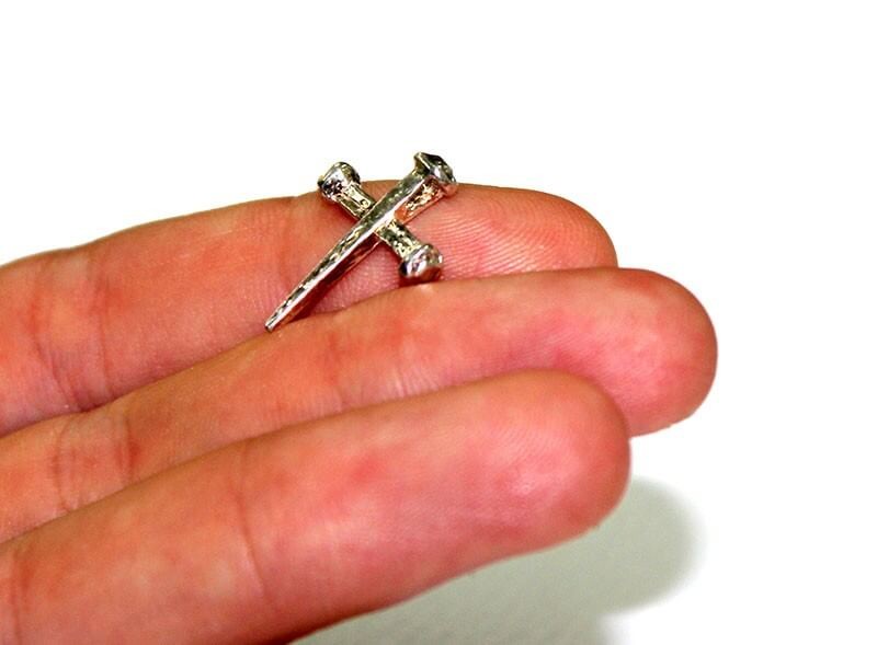 Mini Cross of Nails pendant- Handmade