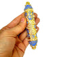 Mezuzah case - Gold and Blue plated metal