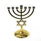 Gold plated Menorah & Star of David 18 cm
