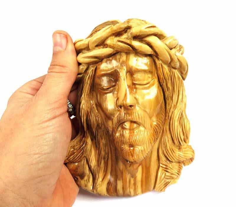 Jesus Face |olive wood