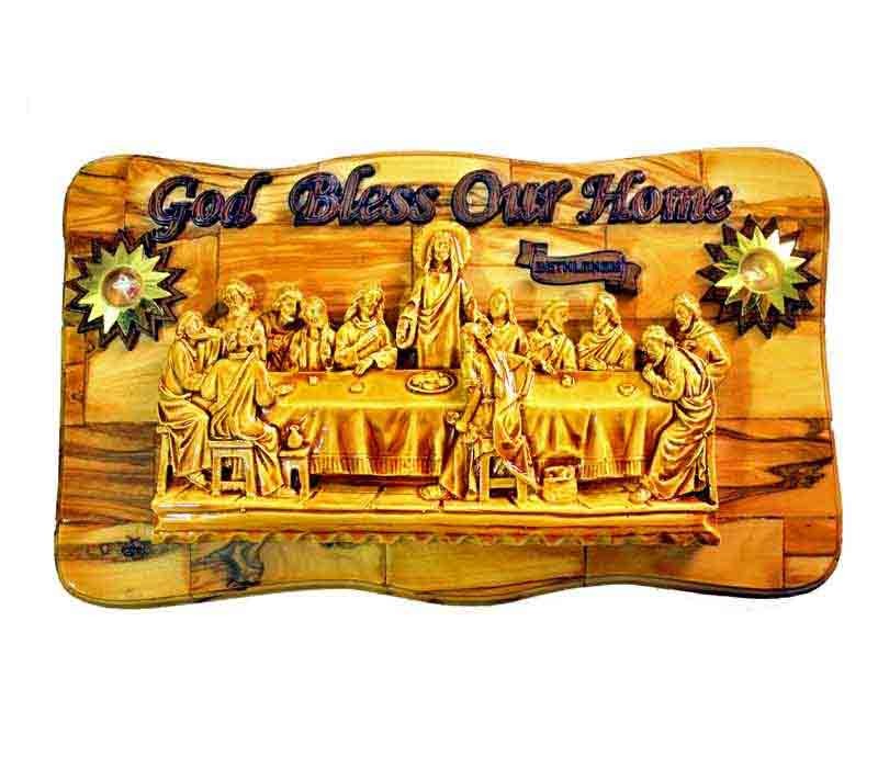 Last Supper Olive wood Plaque