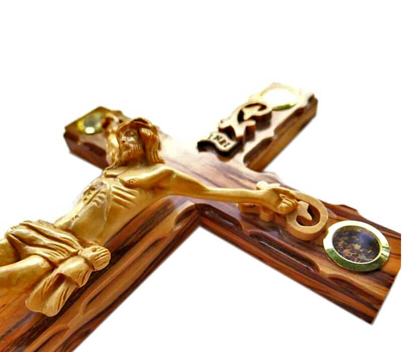Special Olive wood Crucifix" 14 inches
