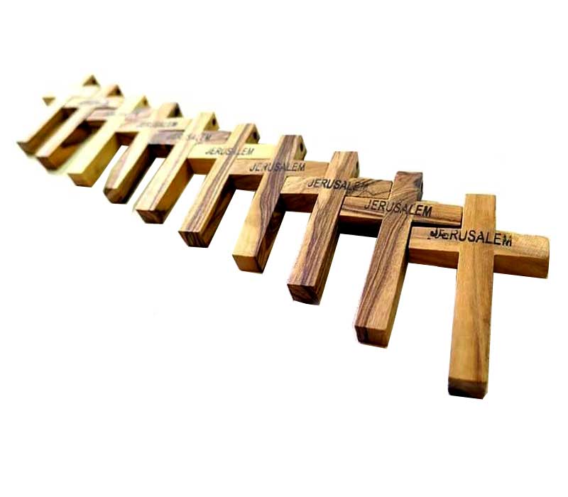 10 Crosses-olive wood