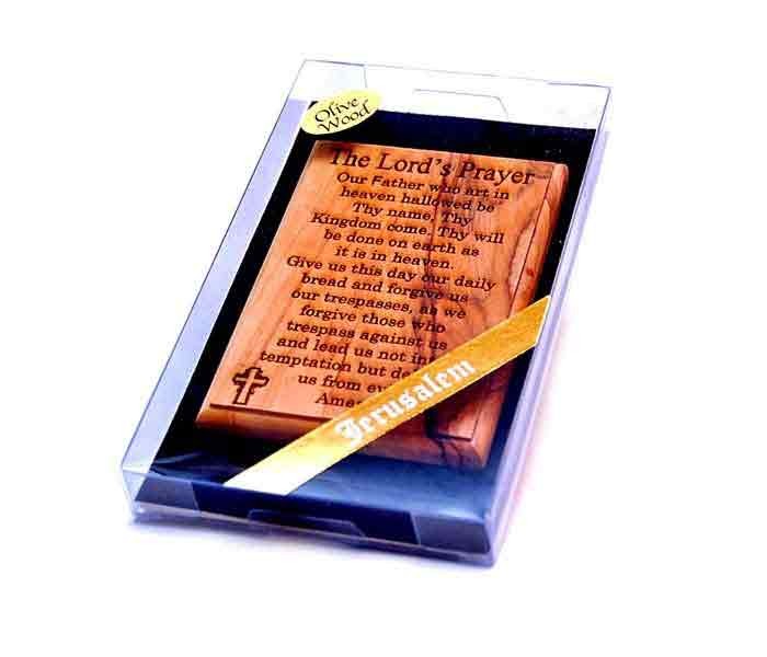 The Lord's prayer on olive wood plaque