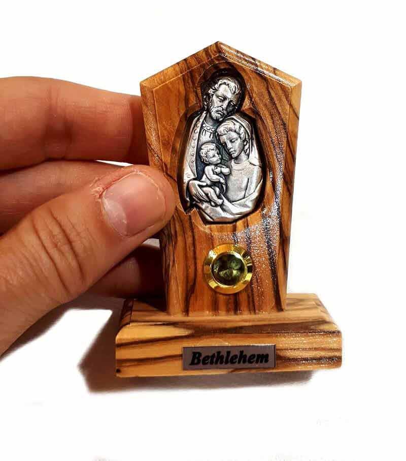 Holy Family | olive wood base