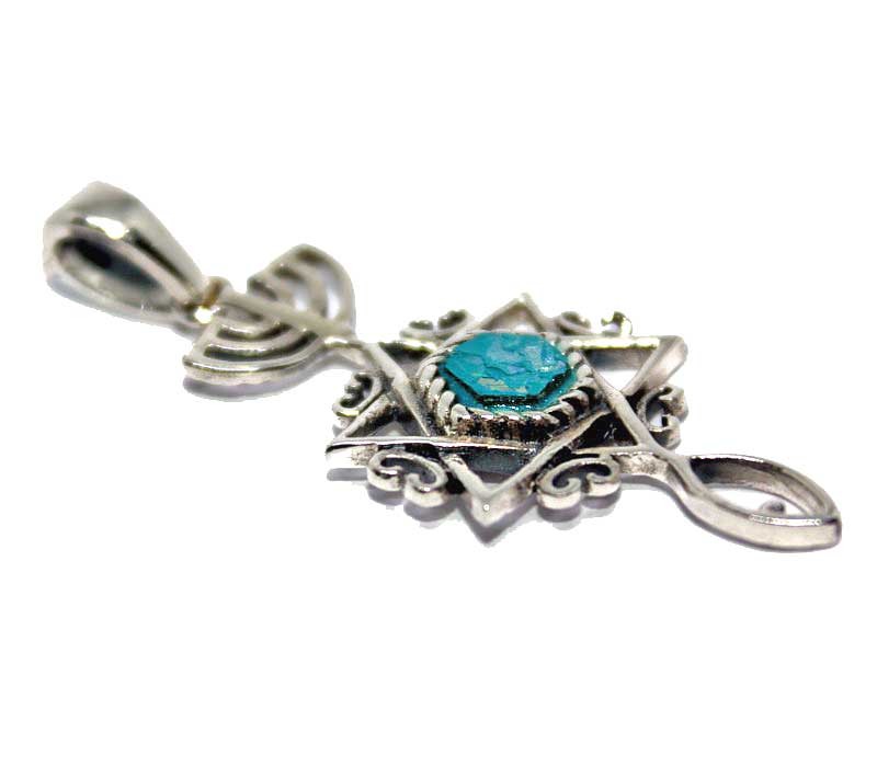 Grafted In | Silver pendant with Roman Glass