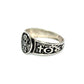 Mother Mary & baby Jesus  Silver Ring
