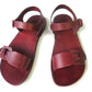 Grounding leather sandals