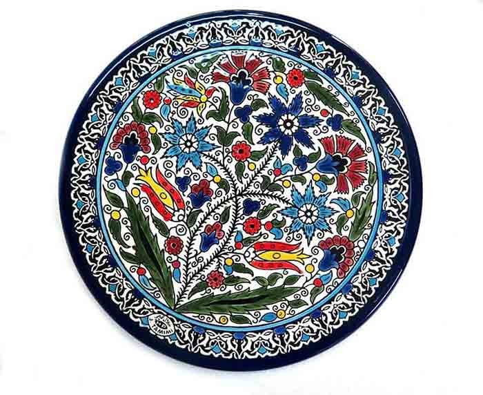 Wall Plate - Armenian ceramic  - flowers