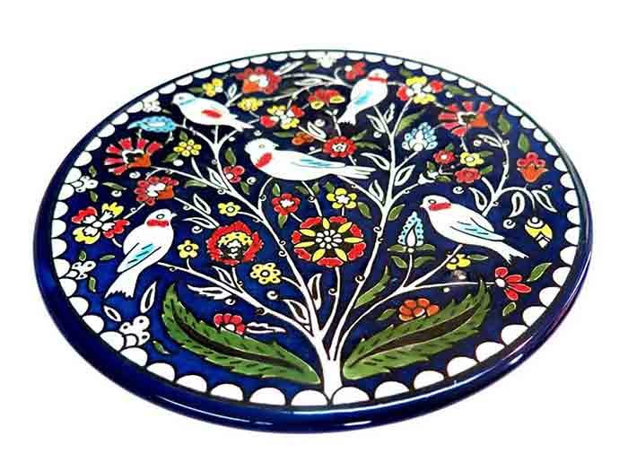 Set 2 Ceramic plates -  Birds and flowers & Fish