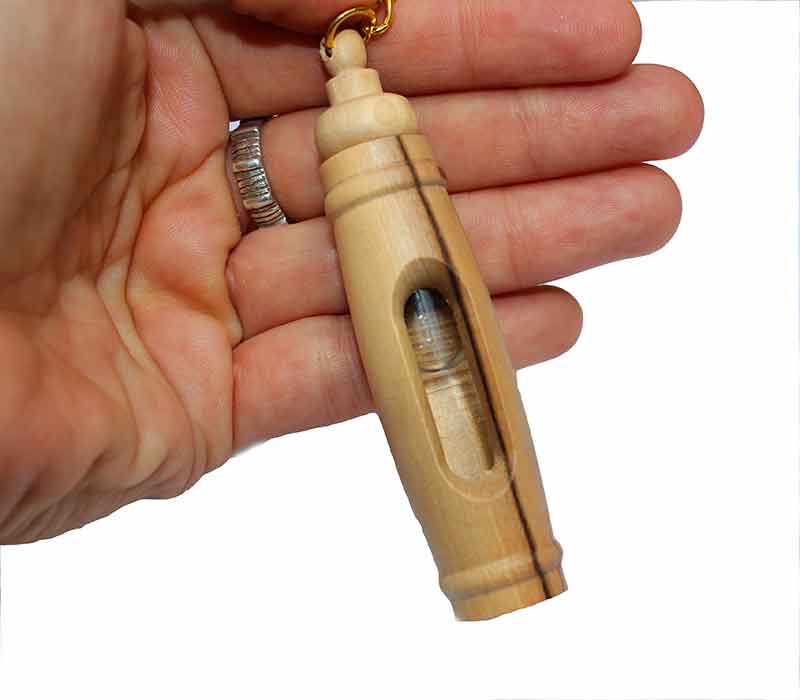 Olive wood Key chain with water from Jordan River