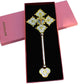 Crucifix plated silver & Gold 25 cm