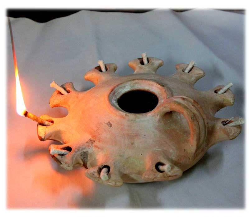 Illumination pottery candle - Jesus period (replica)