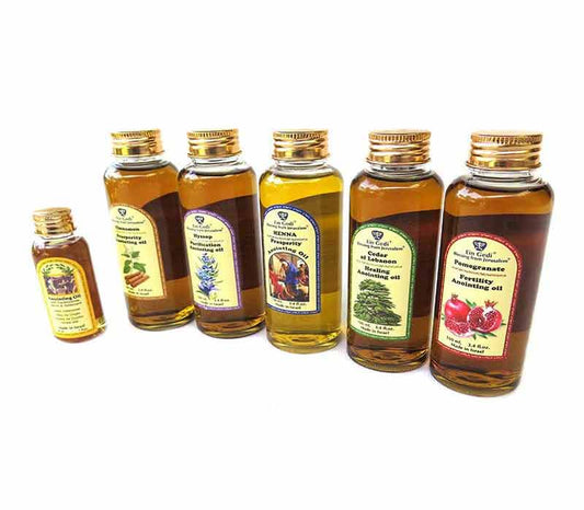 Set of 5 bottles oil